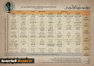 هم زمان با عید سعید قربان و آغاز هفته امامت و ولایت

تالار هنر میزبان نوزدهمین جشنواره نمایش های آیینی و سنتی می شود